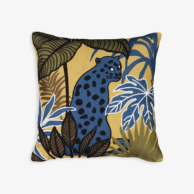 La Redoute Malacca 45 x 45cm Embroidered 100% Cotton Cushion Cover