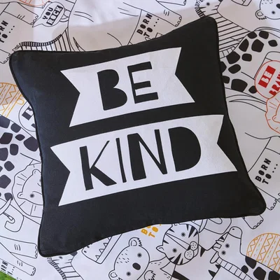 La Redoute Born To Be Kind Organic Cotton 43x43cm Cushion