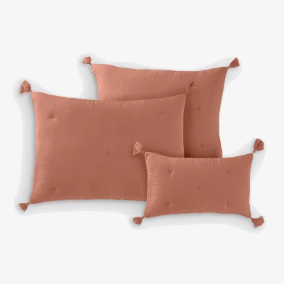 La Redoute Kulma Quilted Cushion Cover in Cotton Muslin