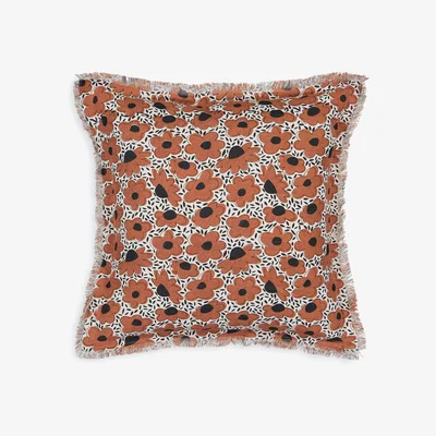 La Redoute Orella Floral Linen Cotton Blend 40 x 40cm Cushion Cover