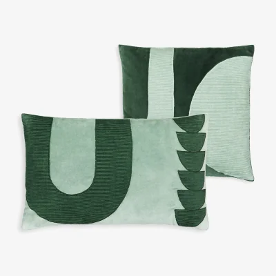 La Redoute Brimo Graphic Square 40 x 40cm Velvet Cushion Cover