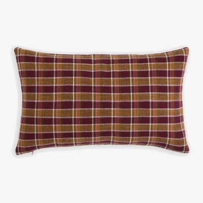 La Redoute Oswald Rectangular Cushion Cover in Tartan Print Cotton