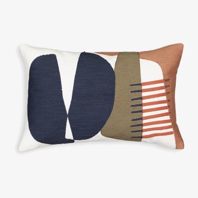 La Redoute Ricochet Abstract 100% Cotton Rectangular Cushion Cover