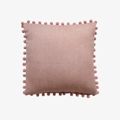 La Redoute Pom Pom Pink Filled Cushion 44x44cm