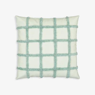 La Redoute Gotland Checked Tufted 45 x 45cm Square Cushion Cover
