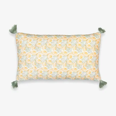 La Redoute Albizia Yellow Print Cushion Cover