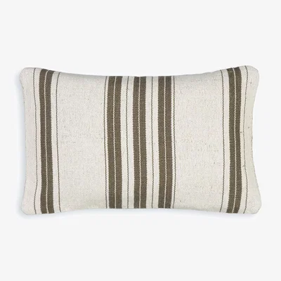 La Redoute Minille Rectangular Striped Cotton & Jute Cushion Cover