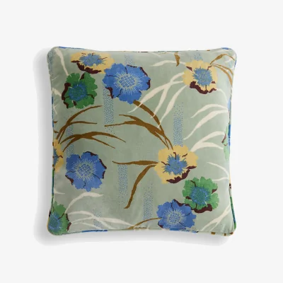 La Redoute Mowan Printed Cotton Velour Square Cushion Cover, 45 X 45cm