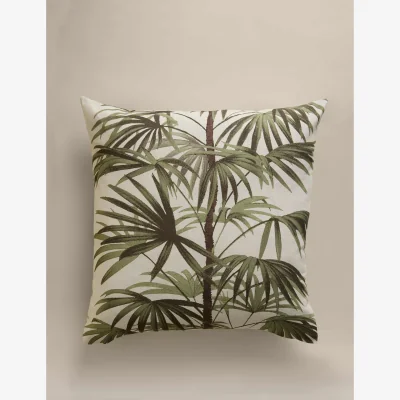 Marks & Spencer M&S Pure Cotton Fern Tree Cushion Cover Green Mix