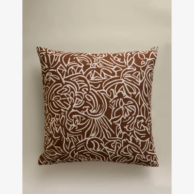 Marks & Spencer M&S Pure Cotton Abstract Swirl Cushion Cover Spice Mix