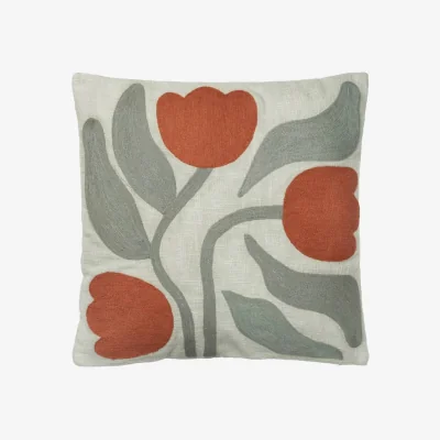 Made in Design Dora Cushion cover textile green / 50 x 50 cm - Embroidered - BROSTE COPENHAGEN