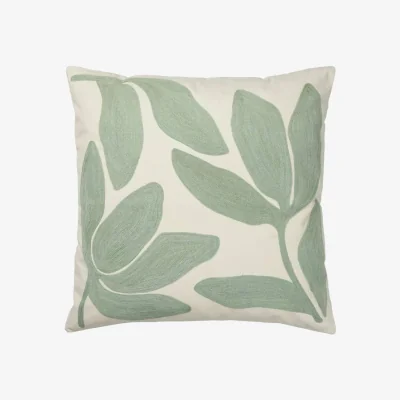 Made in Design Herbert Cushion cover textile green / 50 x 50 cm - Embroidered - BROSTE COPENHAGEN