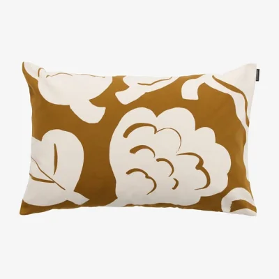 Made in Design Kukasta kukkaan Cushion cover textile yellow / 60 x 40 cm - Marimekko