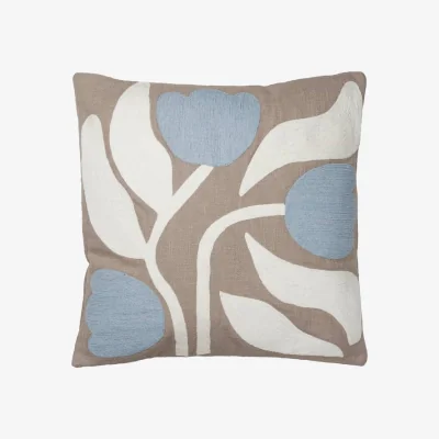 Made in Design Dora Cushion cover textile beige / 50 x 50 cm - Embroidered - BROSTE COPENHAGEN