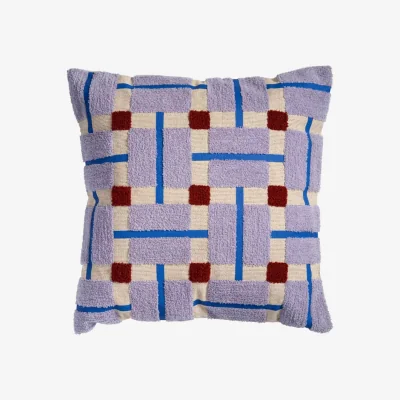 Made in Design Plano Cushion cover textile purple / 50 x 50 cm - Relief embroidery - & klevering