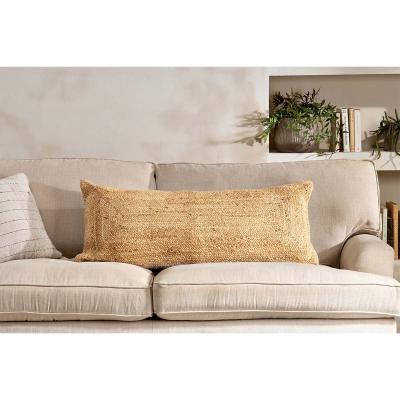 Nkuku Nkuku Barjora Braided Hemp Long Cushion Cover | Textiles | Natural | 48 x 110 cm