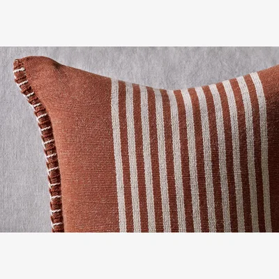 Nkuku Nkuku Kuma Jute & Cotton Cushion Cover | Textiles | Rust | 50 x 50 cm