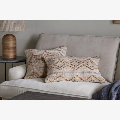 Nkuku nkuku Nila Esha Cushion Cover | Textiles | Rust/Indigo | 50 x 50 cm