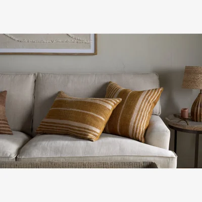 Nkuku nkuku Eesha Jute Cushion Cover | Textiles | Ochre | 50 x 50 cm