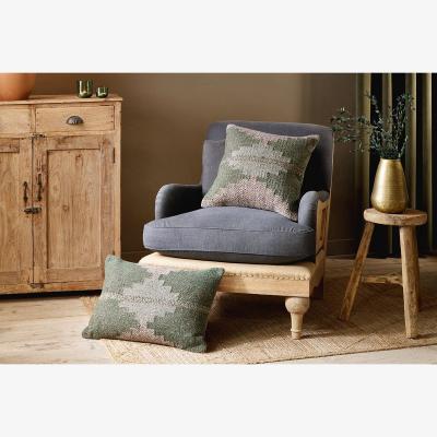 Nkuku Nkuku Dhanda Recycled Wool Cushion Cover | Textiles | Moss/Natural | 60 x 40 cm