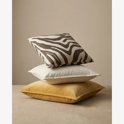 Nordic Nest Classic Collection Savannah cushion cover Brown-off white 50x50 cm