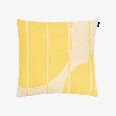 Nordic Nest Marimekko Vesi Unikko cushion cover wool 50x50 cm Spring yellow-ecru