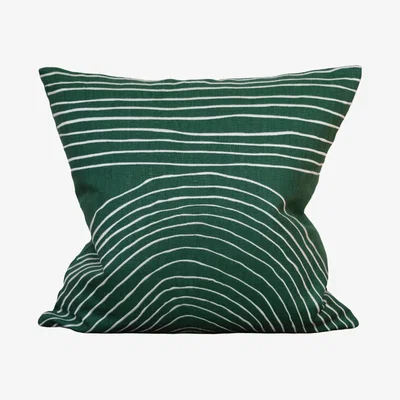 Nordic Nest Fine Little Day Straw cushion cover 48x48 cm Green