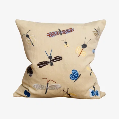 Nordic Nest Fine Little Day Slända cushion cover 48x48 cm Yellow