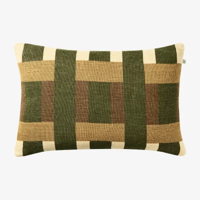 Nordic Nest Chhatwal & Jonsson Benaras cushion cover Cactus Green-Taupe-Khaki 40x60 cm