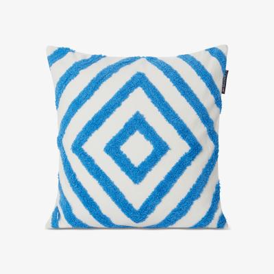 Nordic Nest Lexington Rug Graphic Canvase pillowcase 50x50 cm Blue-white