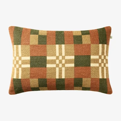 Nordic Nest Chhatwal & Jonsson Ravi cushion cover Apricot Orange-Cactus Green-Khaki 40x60 cm