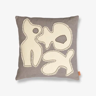 Nordic Nest ferm LIVING Figure cushion cover 50x50 cm Grey BlueI-Off-white