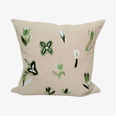 Nordic Nest Fine Little Day Tulip cushion cover 48x48 cm Nature-green