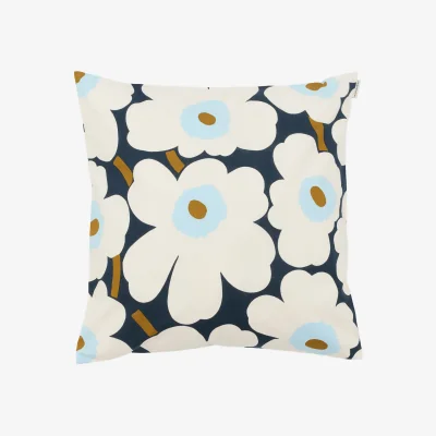 Nordic Nest Marimekko Pieni Unikko cushion cover 50x50 cm Blueberry-white-cold blue