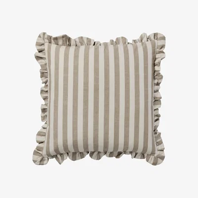 Nordic Nest Broste Copenhagen Ina cushion cover Brown kelp-castle beige 50x50 cm