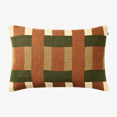 Nordic Nest Chhatwal & Jonsson Benaras cushion cover Apricot Orange-Khaki-Cactus Green 40x60 cm