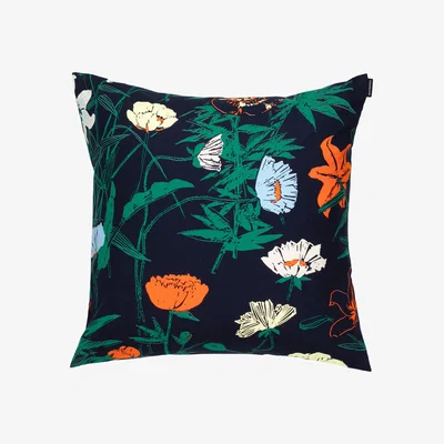 Nordic Nest Marimekko Perenna cushion cover 50x50 cm Dark blue-green-lemon-orange