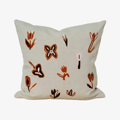 Nordic Nest Fine Little Day Tulip cushion cover 48x48 cm Nature-red