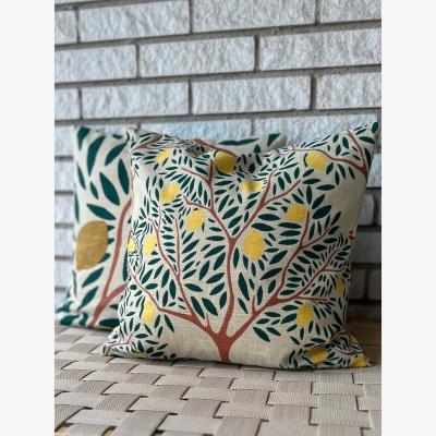Nordic Nest Classic Collection Lemon garden cushion cover 50x50 cm Dark green