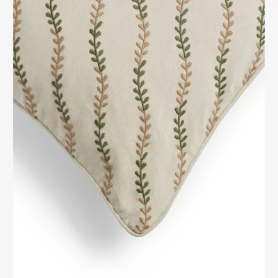 OKA OKA, Delen Leaf Cushion Cover - Eau de Nil/Bronze, Cushion Cover