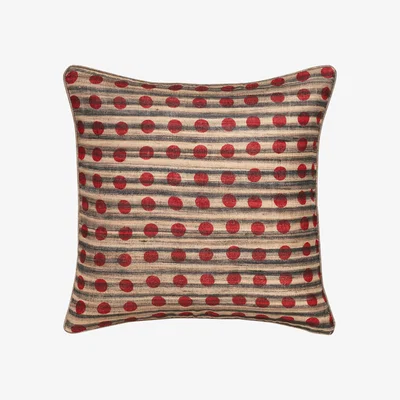 OKA Perdita Cushion Cover - Natural / Red