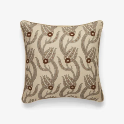 OKA OKA, Muhibbi Cushion Cover - Pewter, Cushion Cover