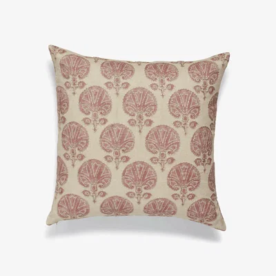 OKA OKA, Kabibi Cushion Cover - Dusky Pink, Cushion Covers, Cotton/Rayon, Floral