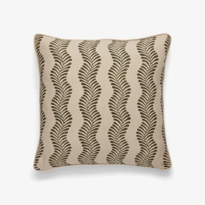 OKA OKA, Woodchester Vine Cushion Cover - Spruce, Cushion Cover