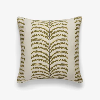 OKA OKA, Areca Cushion Cover - Dirty Lime, Cushion Cover