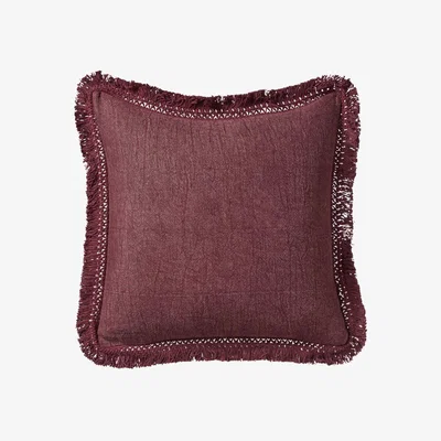 OKA OKA, Portloe Plain Cushion Cover - Rioja, Cushion Covers, Linen, Plain