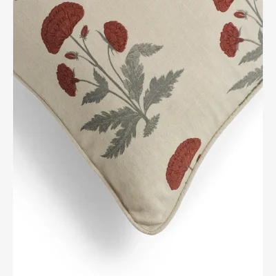 OKA OKA, Imber Poppy Cushion Cover - Warm Red, Cushion Cover