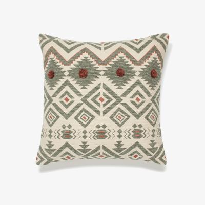OKA OKA, Yuma Cushion Cover - Lake Green, Cushion Covers, Cotton, Geometric