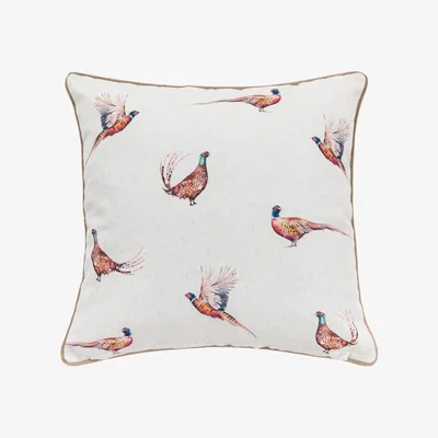 Olivia's Gallery Interiors Watercolour Kilburn Pheasant Cushion Cover