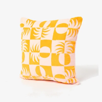 Oliver Bonas Pineapple Applique Yellow Cushion Cover 45x45cm